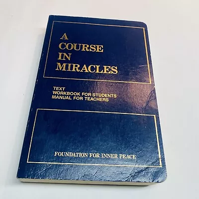 A Course In Miracles By Foundation For Inner Peace Workbook Manual Students Teac • $11