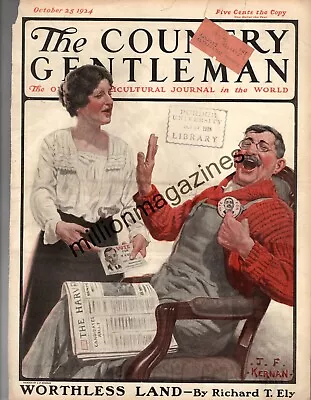 1924 Country Gentleman October 25 - J F Kernan; Voting; Zane Grey; 28 Years RFD • $33.80