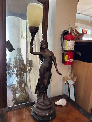 After Auguste Moreau Bronze Sculpture Lamp • $1250