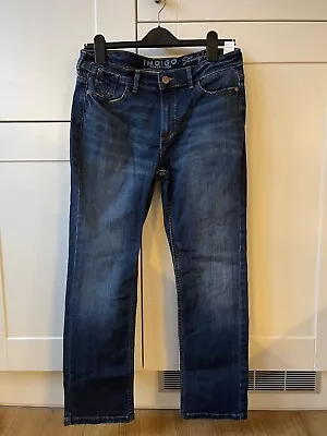 Ladies Jeans M&S Indigo Straight Size 12 Short In Very Good Condition • £6.99