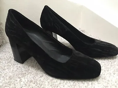 £20 • Buy Jigsaw Black Velvet Shoes Uk4 37 Worn Once