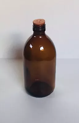 Vintage Brown Glass Sprinkler Bottle Clothing Laundry Ironing • $12.99