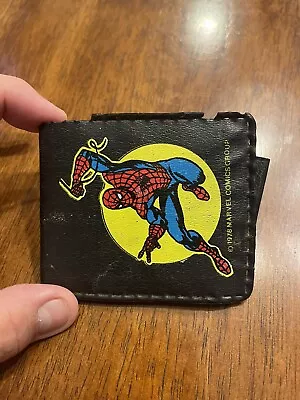 Vintage 1978 Marvel Comics Spider-Man Wallet (Made In Hong Kong) In Black • $6.50