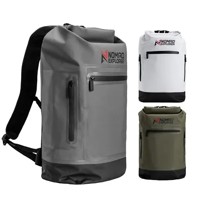 Waterproof Backpack 30L Mens Womens  Roll Top Dry Bag Travel Outdoor Sports • £29.99