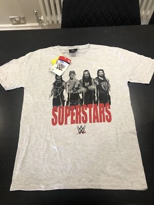 £7.99 • Buy Official WWE Superstars Kids  T-Shirt Boys Grey 14-15 Years