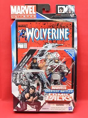 Marvel's Greatest Battles Comic Packs Wolverine & Silver Samurai Figure Set 1676 • $34.92