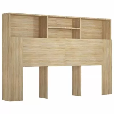 Modern Wooden King Size 160cm Headboard Bed Storage Cabinet With Storage Shelves • £86.99