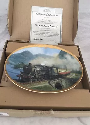 Davenport Steam Locomotive Train Ltd Edition Oval Plate Sun And Sea Breezes • £5.99