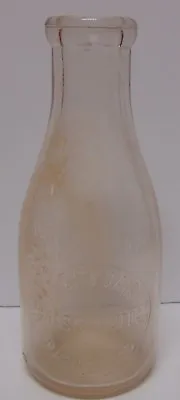 Old Vintage 1914 QUEEN CITY DAIRY CUMBERLAND MARYLAND QUART EMBOSSED MILK BOTTLE • $31.49