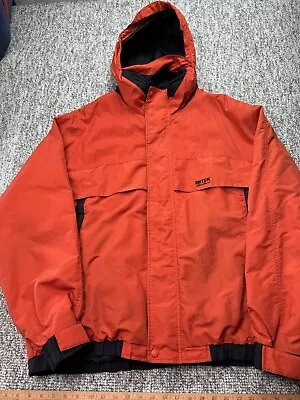 Eddie Bauer EBTEK Heavy Jacket Ski Snow Snowboard Red Roll Away Hood XXL • $24.99