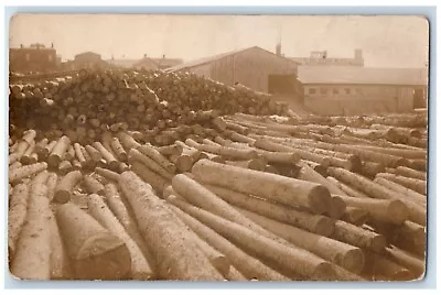 C1910's W. De Kauf & Co. Logging Tools Factory Logs MI RPPC Photo Postcard • $39.97