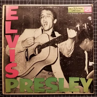 ELVIS PRESLEY Self Titled LP 1956 1ST PRESS MONO Vinyl RCA VICTOR LPM-1254 Debut • $99.95