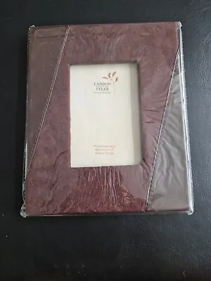 Landon Tyler Natural Interiors Brown Leather /Suede Photo Frame  Sealed New • £3.99