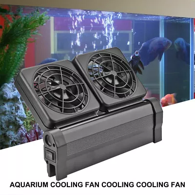 Aquarium Fish Tank Mini Hang On Cooling Fan Supply Cold Wind Cooler Adjustable • $18.17