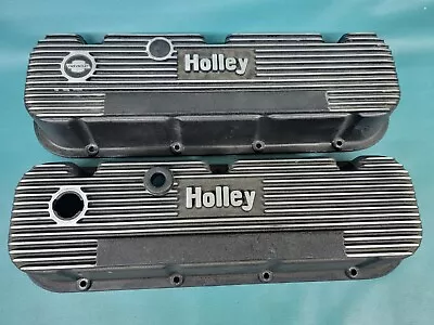 Vintage Holley Valve Covers Bbc Big Block Camaro Chevelle 396 427 454 Black • $125