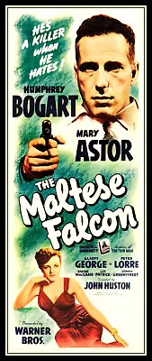 Maltese Falcon Movie Poster Canvas Print Fridge Magnet 7.5x18 Large • $29.95