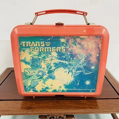 VINTAGE TRANSFORMERS PLASTIC LUNCHBOX W/ THERMOS! • $38.99