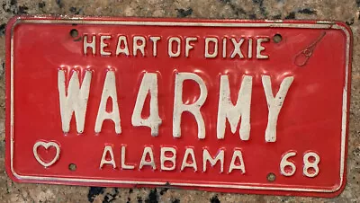 Vintage 1968 Alabama License Plate Ham Radio Custom Tag  • $58