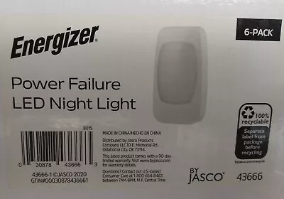 Lot 6 Pack Power Failure LED Night Light Emergency Mini Flashlight Outage Jasco • $19.99