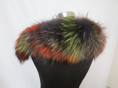 $26 • Buy 100%  Real Fox  Fur Hood Collar/neck Wrap/scarf / Jacket Cap Collar Multi-color