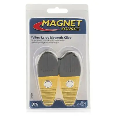 Super Magnets 2 Pack Powerful Magnetic Yellow Spring Clips Large 3.5  Neodymium • $9.53