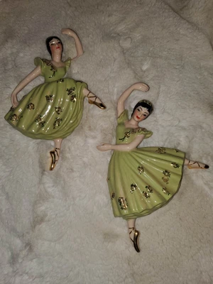 $55 • Buy Vtg Ceramic Arts Studio Attitude & Arabesque Mcm Ballerina Ballet Dancer Plaques