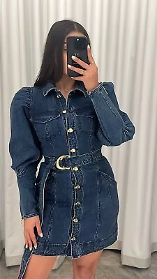 Aje May Denim Long Sleeve Dress 8 New • $250