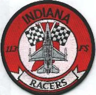 Usaf Air Force 113fs Racers Fighter Squadron F-16c Indiana Embroidered Patch • $39.99