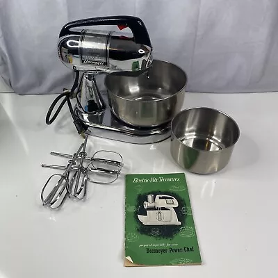 Dormeyer Vintage 1950's Mixer Silver Star Model 4300 W/2 Mixing Bowls EXC COND! • $109.99