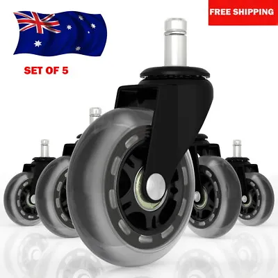 $27.99 • Buy 5pcs Rollerblade Office Desk Chair Wheels Replacement Rolling Caster Grip Ring D