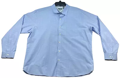 Van Heusen Dress Shirt Mens Size XXL Blue Classic Fit 18-18.5  Business • $12.79