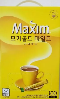 Maxim Mocha Gold Mild Coffee Mix Instant 100 Pcs Stick Instant Korean  • $39.95