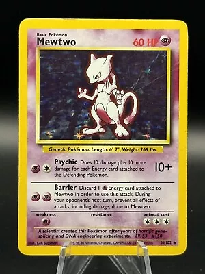 Pokémon TCG Mewtwo Base Set 10/102 Holo Rare • $1.04