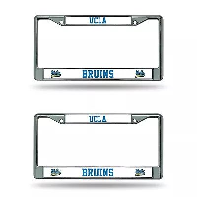 NEW University Team UCLA Bruins Metal Chrome License Plate Frame -2PC • $35.74