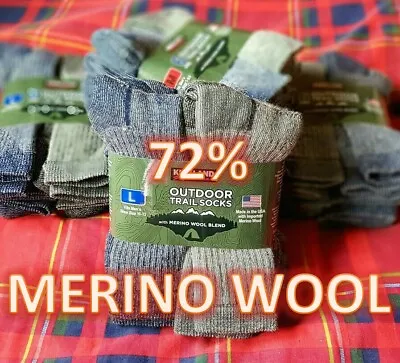 Kirkland Signature 72% Merino Wool Outdoor Walking Hiking Trail Socks • £12.99