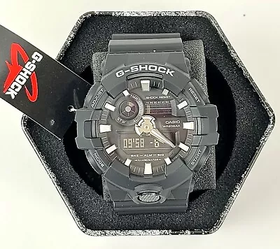 Casio Men's G Shock Quartz Resin Casual Watch Black GA-700-1BCR • $71