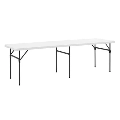 $79.99 • Buy New Mainstays 8 Foot Folding Resin Table Plastic Portable, White Granite