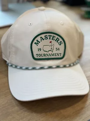 NEW 2024 Masters Tournament Natural Vintage Logo Embroidered Rope Hat Augusta • $75