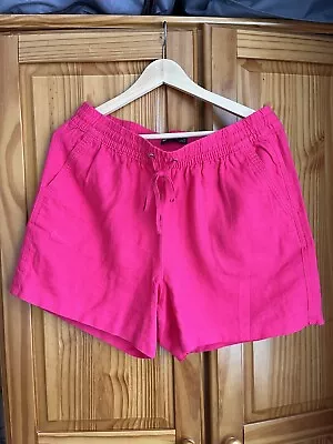 M&S Collection Bright Pink Linen Shorts  • £4