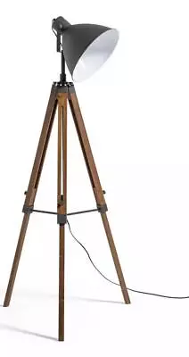 Floor Lamp Industrial Tripod Floor Lamp 152.5cm Tall Floor Lamp Corded Grey • £99.95