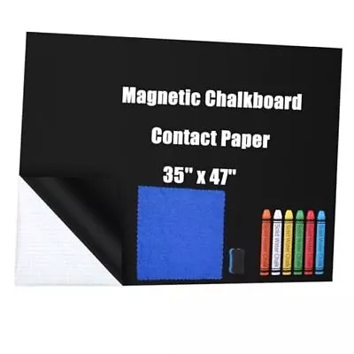 Magnetic Chalkboard Contact Paper Self Adhesive Chalk Black Board Wallpaper  • $62.37