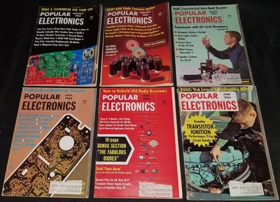 $31.99 • Buy Lot Of 12 Popular Electronics Magazines 1964  Vacuum Tubes Radio Transistors