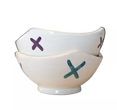 Serghini Safi Handmade Ceramic Bowls With Tick Tac Toe Pattern/ Moroccan Pottery • $15