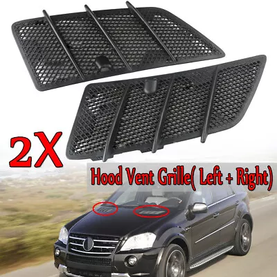 Pair Hood Air Vent Grille Cover For Mercedes Benz 08-11 W164 GL ML Class 350 450 • $41.99