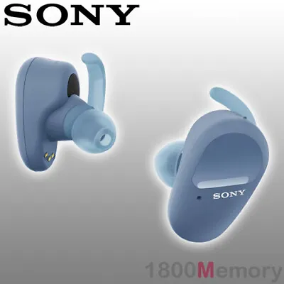 $319 • Buy GENUINE Sony WF-SP800N Truly Wireless Noise Cancelling In-Ear Headphones Blue