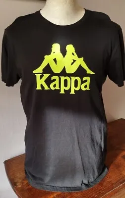 Kappa Men's Large Black & Yellow T-Shirt Top • £9.99