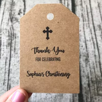 20 Baptism Christening Thank You Gift Tags Cards Favor Box Tags Labels Any Texts • $17.95