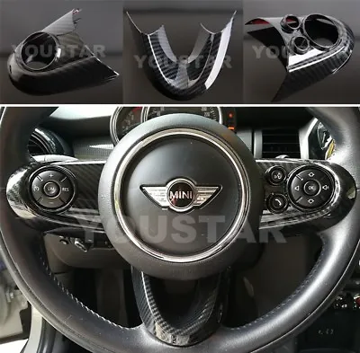 US STOCK CARBON Effect Steering Wheel Covers For MINI Cooper F54 F55 F56 F57 F60 • $38