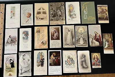 $17.99 • Buy Vintage Lot Of 22 Mostly French Catholic Holy Communion/Confirmation Cards