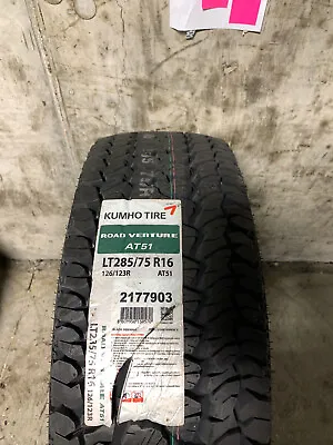 4 New LT 285 75 16 LRE 10 Ply Kumho Road Venture AT51 Tires • $675